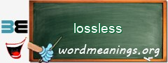 WordMeaning blackboard for lossless